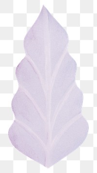 PNG purple leaf, paper craft element, transparent background