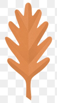 PNG brown oak leaf , paper craft element, transparent background