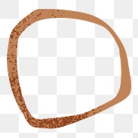 Circle png frame, brown overlay, transparent background