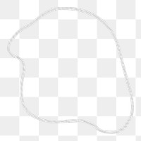 Png overlay doodle organic shape, transparent background