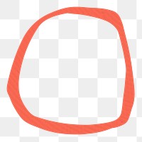 PNG abstract orange circle outline