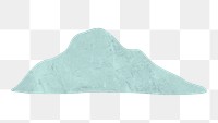 Mountain element png, paper texture, transparent background