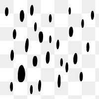 Black png dot element, transparent background