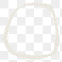 Circle png beige textured memphis, transparent background