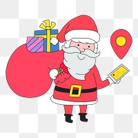 Santa Claus png sticker, transparent background