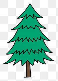 Christmas tree png sticker, transparent background