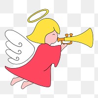 Music angel png sticker, transparent background