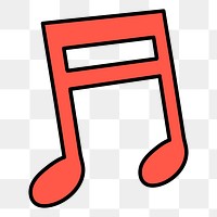 Musical note png sticker, transparent background