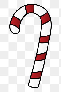 Candy cane png sticker, transparent background