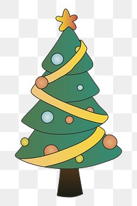 Christmas tree png sticker, transparent background