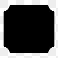 Black badge png geometric shape, transparent background