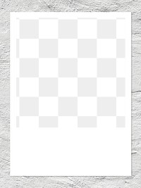 PNG blank instant film frame, transparent background