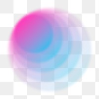 Colorful gradient png aura shape element, transparent background