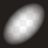 Black gradient png oval, transparent background