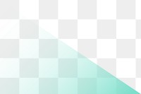 Gradient green png triangle border, transparent background