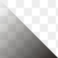 Gradient black png triangle border, transparent background