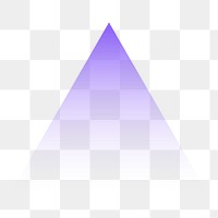 Purple gradient png pyramid, transparent background