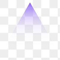 Purple gradient png pyramid, transparent background