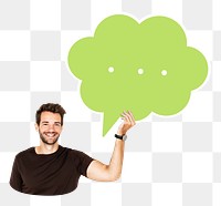 Speech bubble png element, transparent background