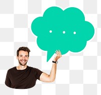 Speech bubble png element, transparent background