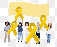 Png   golden ribbons, childhood cancer awareness, transparent background