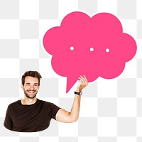 Speech bubble png element, transparent background