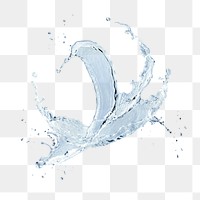 PNG blue splash, collage element, transparent background