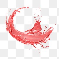 PNG red splash, collage element, transparent background