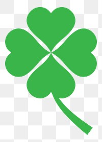 PNG Green clover clipart, transparent background. Free public domain CC0 image.