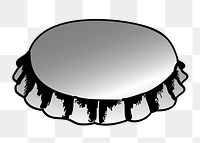 Bottle lid png illustration, transparent background. Free public domain CC0 image.