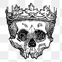 Skull crown png illustration, transparent background. Free public domain CC0 image.