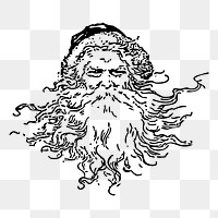 Santa Claus png illustration, transparent background. Free public domain CC0 image.