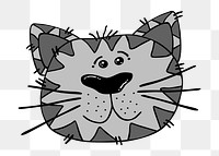 Cat cartoon png illustration, transparent background. Free public domain CC0 image.