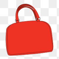 Red lady purse png illustration, transparent background. Free public domain CC0 image.