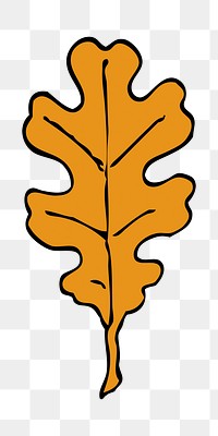 Autumn leaf png illustration, transparent background. Free public domain CC0 image.