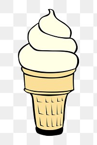 Soft serve png illustration, transparent background. Free public domain CC0 image.