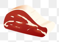 Raw beef steak png illustration, transparent background. Free public domain CC0 image.