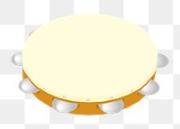 Tambourine png illustration, transparent background. Free public domain CC0 image.