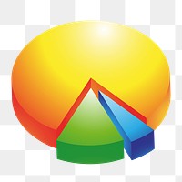 Pie chart png illustration, transparent background. Free public domain CC0 image.