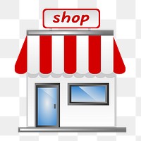 Shop png illustration, transparent background. Free public domain CC0 image.