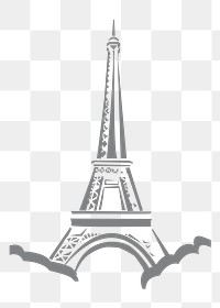 Eiffel Tower png illustration, transparent background. Free public domain CC0 image.