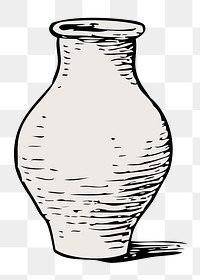 Vase png illustration, transparent background. Free public domain CC0 image.