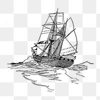 Ship png illustration, transparent background. Free public domain CC0 image.