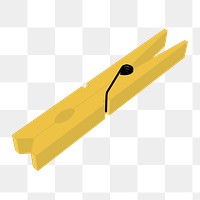 Clothespin png illustration, transparent background. Free public domain CC0 image.