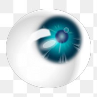 Eyeball png illustration, transparent background. Free public domain CC0 image.