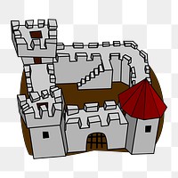 Castle png illustration, transparent background. Free public domain CC0 image.