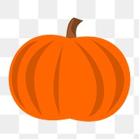 Pumpkin png illustration, transparent background. Free public domain CC0 image.