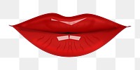 Red lips png illustration, transparent background. Free public domain CC0 image.