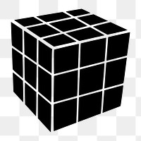 Puzzle cube png illustration, transparent background. Free public domain CC0 image.