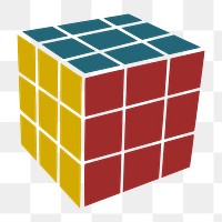 Puzzle cube png illustration, transparent background. Free public domain CC0 image.